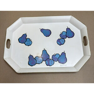 Georges Briard Huge Serving Tray Vintage Enameled Tray 1960s